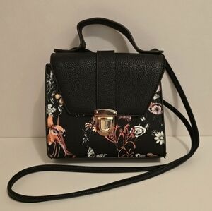 NWOT Style Strategy Mini Satchel Crossbody FlapLock Closure‎ Floral Purse